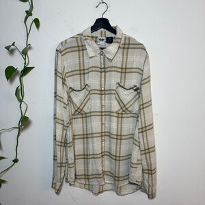 Harley Davidson Women’s Plaid Snap down Shirt with logo and chain detail 2X